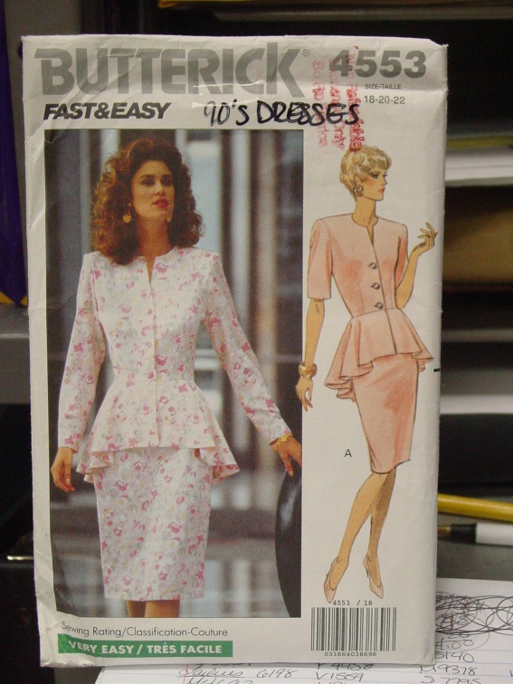 Costume Shop Organization Files / The Pattern Collection / Women's Patterns  / Women's Dress Patterns by Decade / 1990's Dress Patterns | Bingpix Image  Gallery